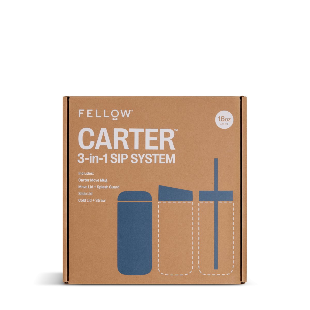 Fellow Carter 3 - in - 1 Sip System | Thermobecher - Set mit verschiedenen Deckeln - CA Händlerportal