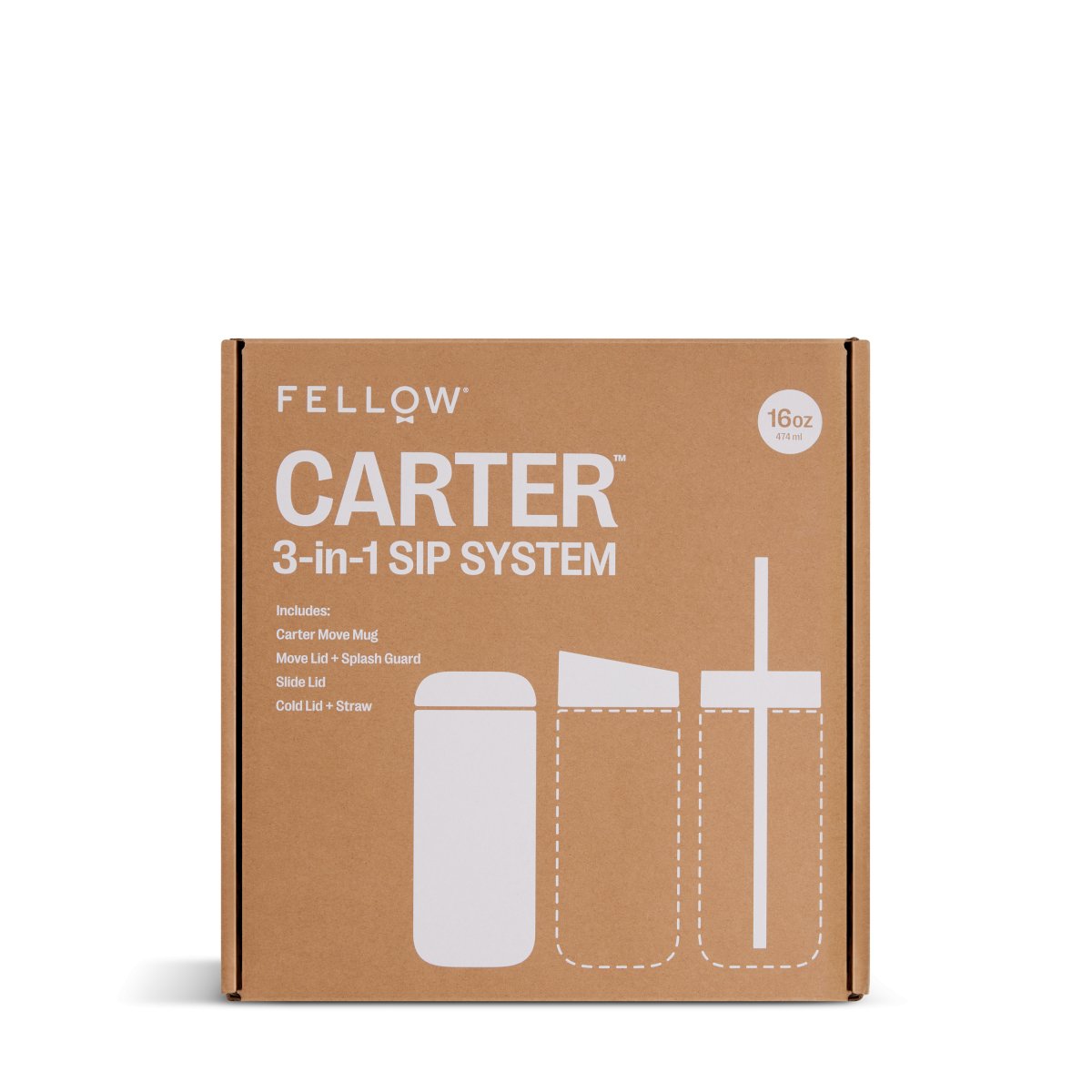 Fellow Carter 3 - in - 1 Sip System | Thermobecher - Set mit verschiedenen Deckeln - CA Händlerportal