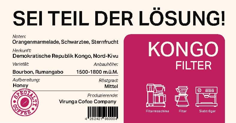 Kongo (8x 350g) | Specialty Coffee | Filter Roast - CA Händlerportal